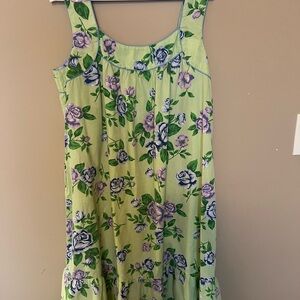 Floral Green Nightgown